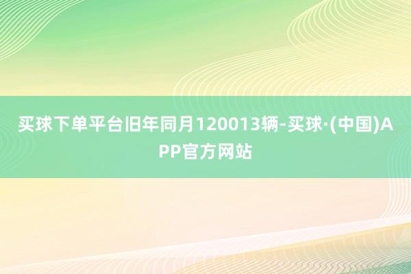 买球下单平台旧年同月120013辆-买球·(中国)APP官方网站