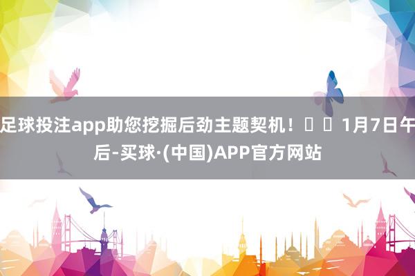 足球投注app助您挖掘后劲主题契机！		1月7日午后-买球·(中国)APP官方网站