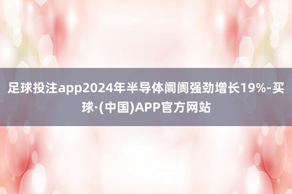 足球投注app2024年半导体阛阓强劲增长19%-买球·(中国)APP官方网站