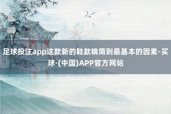 足球投注app这款新的鞋款精简到最基本的因素-买球·(中国)APP官方网站