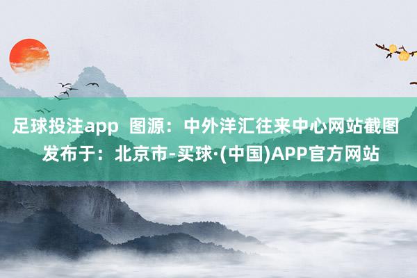 足球投注app  图源：中外洋汇往来中心网站截图  发布于：北京市-买球·(中国)APP官方网站