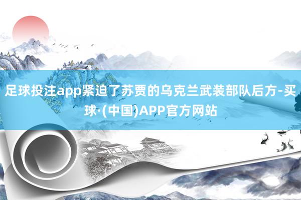 足球投注app紧迫了苏贾的乌克兰武装部队后方-买球·(中国)APP官方网站