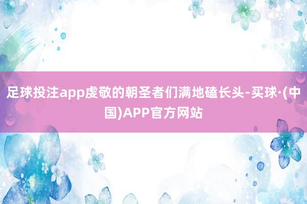 足球投注app虔敬的朝圣者们满地磕长头-买球·(中国)APP官方网站