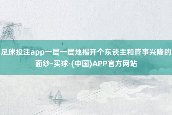 足球投注app一层一层地揭开个东谈主和管事兴隆的面纱-买球·(中国)APP官方网站