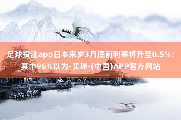 足球投注app日本来岁3月底前利率将升至0.5%；其中96%以为-买球·(中国)APP官方网站