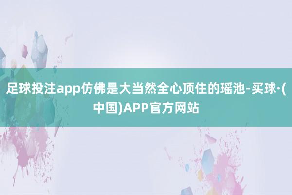 足球投注app仿佛是大当然全心顶住的瑶池-买球·(中国)APP官方网站