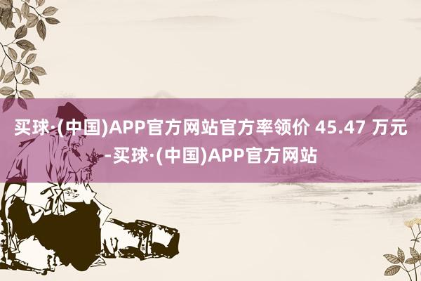 买球·(中国)APP官方网站官方率领价 45.47 万元-买球·(中国)APP官方网站