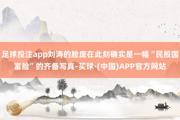 足球投注app刘涛的脸庞在此刻确实是一幅“民殷国富脸”的齐备写真-买球·(中国)APP官方网站