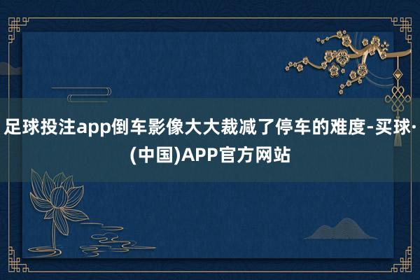 足球投注app倒车影像大大裁减了停车的难度-买球·(中国)APP官方网站