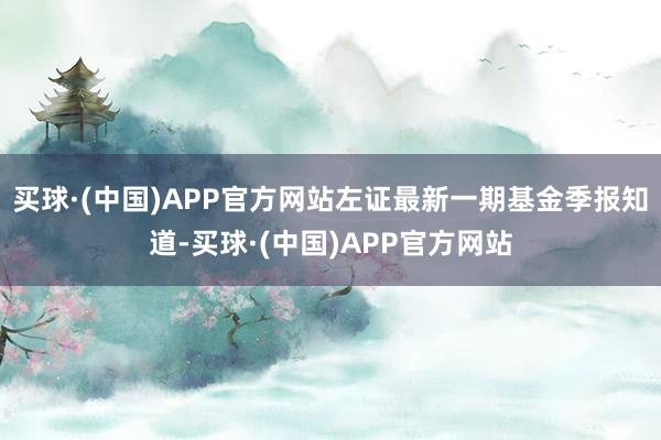 买球·(中国)APP官方网站左证最新一期基金季报知道-买球·(中国)APP官方网站