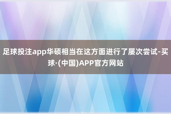 足球投注app华硕相当在这方面进行了屡次尝试-买球·(中国)APP官方网站