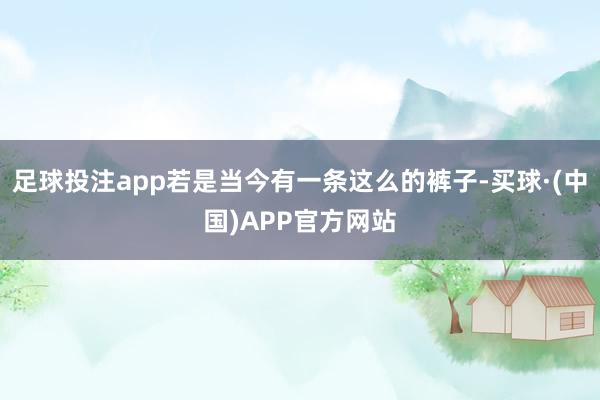 足球投注app若是当今有一条这么的裤子-买球·(中国)APP官方网站