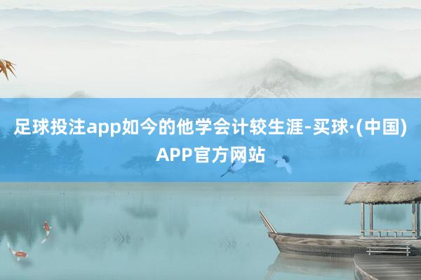 足球投注app如今的他学会计较生涯-买球·(中国)APP官方网站