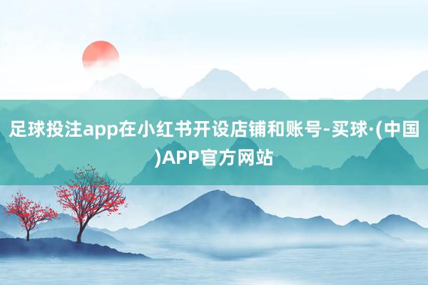 足球投注app在小红书开设店铺和账号-买球·(中国)APP官方网站