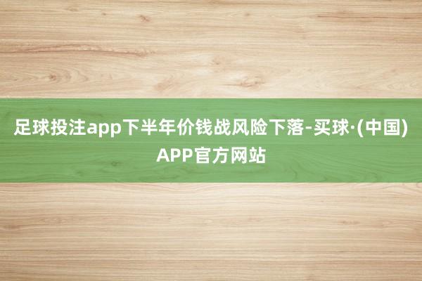 足球投注app下半年价钱战风险下落-买球·(中国)APP官方网站