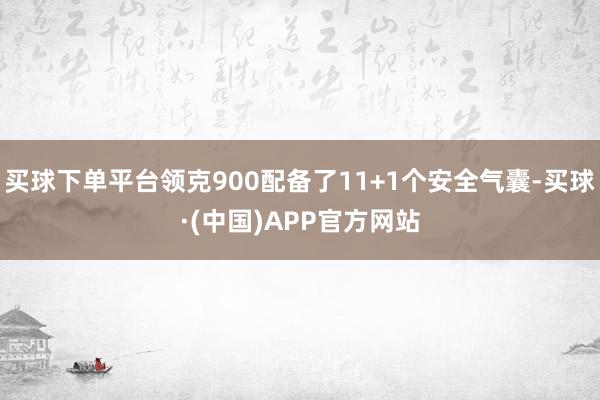 买球下单平台领克900配备了11+1个安全气囊-买球·(中国)APP官方网站