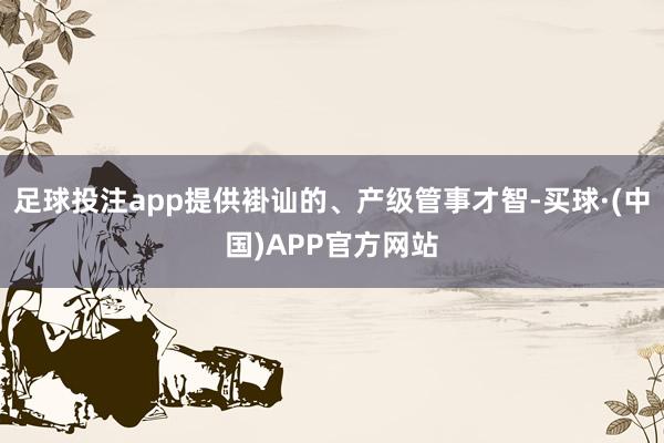 足球投注app提供褂讪的、产级管事才智-买球·(中国)APP官方网站