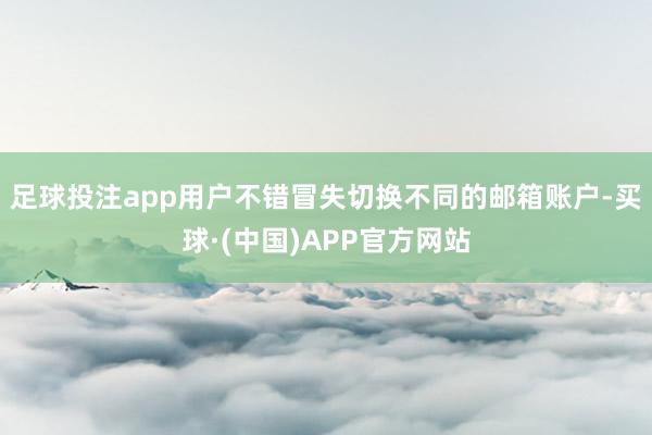 足球投注app用户不错冒失切换不同的邮箱账户-买球·(中国)APP官方网站