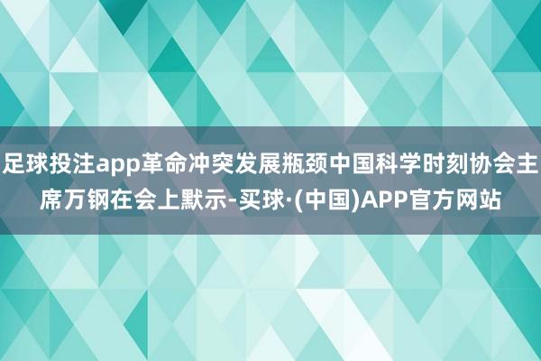 足球投注app革命冲突发展瓶颈中国科学时刻协会主席万钢在会上默示-买球·(中国)APP官方网站