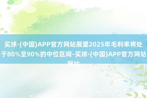 买球·(中国)APP官方网站展望2025年毛利率将处于80%至90%的中位区间-买球·(中国)APP官方网站