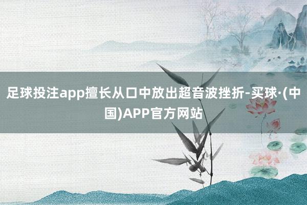 足球投注app擅长从口中放出超音波挫折-买球·(中国)APP官方网站