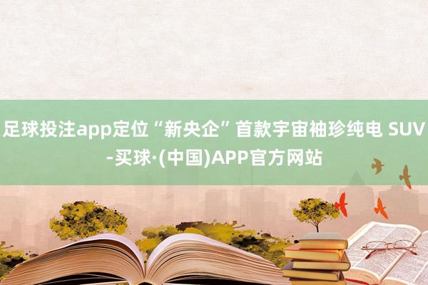 足球投注app定位“新央企”首款宇宙袖珍纯电 SUV-买球·(中国)APP官方网站