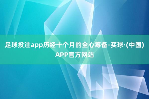 足球投注app历经十个月的全心筹备-买球·(中国)APP官方网站