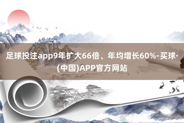 足球投注app9年扩大66倍、年均增长60%-买球·(中国)APP官方网站