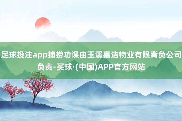 足球投注app捕捞功课由玉溪嘉洁物业有限背负公司负责-买球·(中国)APP官方网站