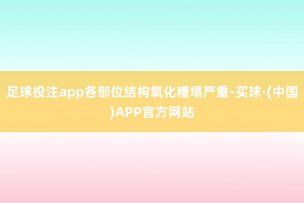 足球投注app各部位结构氧化糟塌严重-买球·(中国)APP官方网站